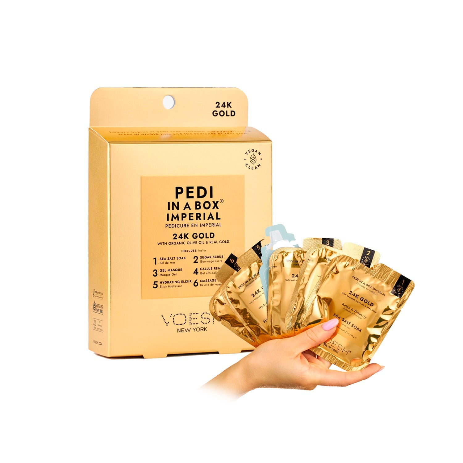 Voesh Collagen Imperial GOLD PEDI in a Box
